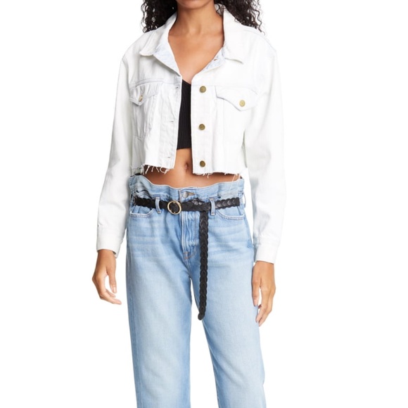 FRAME NWOT Ultra Crop Denim Jacket - Picture 1 of 10